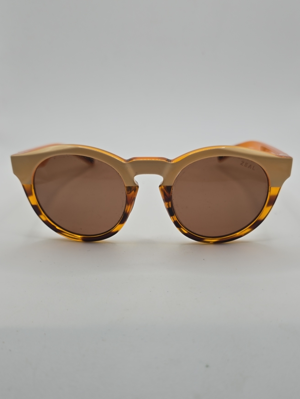 Zeal Polarized Crowly Round Amber Tortoise Sunglasses